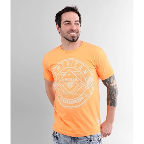 American Fighter Wardell T-Shirt in Neon Light Orange - Size Medium - Picture 1 of 10